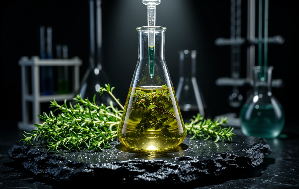 Clinical botanical extraction process photography