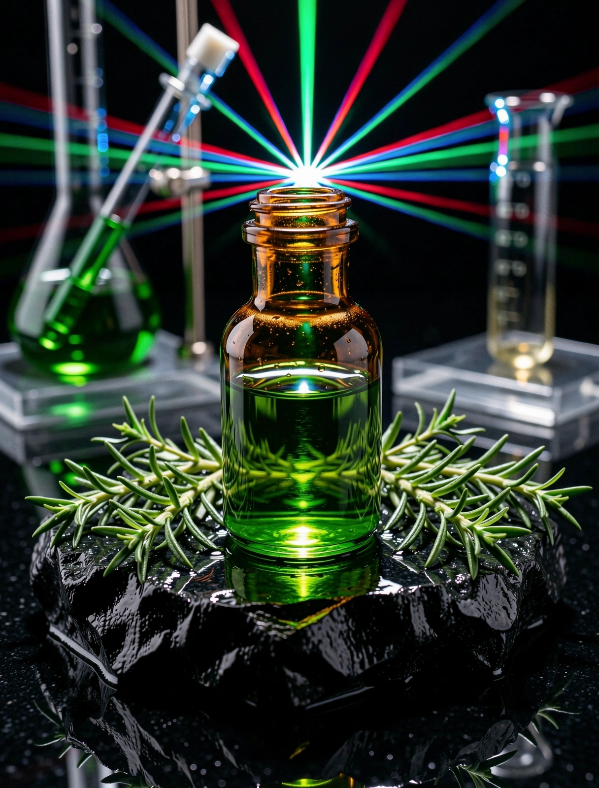 Botanical extraction process in a laboratory setting